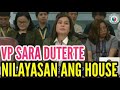 VP SARA DUTERTE NILAYASAN ANG HOUSE OF REPRESENTATIVES