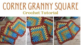 Step by Step Easy Crochet Tutorial | DIY Crochet Corner Granny Square | Crochet Square Pattern