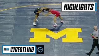 125 LBS: #11 Malik Heinselman (Ohio State) vs. Kurt McHenry (Michigan) | 2021 B1G Wrestling