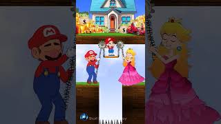 Who Will You Help❓ Mario & Peach's Family Affection 💚 #shorts #tiktok #Story #viral