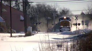 HD: Conrail Train WPCA-11 - Blizzard of 2016 - NJ