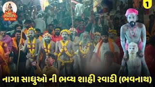 નાગા સાધુઓની ભવ્ય શાહી રવાડી (ભવનાથ) - 1 | Maha Shivratri Melo 2025 - Junagadh (Bhavnath) | Ravadi