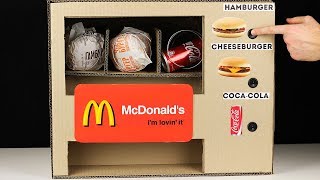 How to Make McDonald's Vending Machine | Dispenser McDonald's for Cheeseburger Hamburger Coca Cola