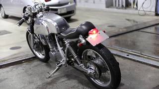 SR400 カフェレーサースタイル アルミタンクカスタム好調車マグラセパハン バックステップ ロッカーズ ドラム ロンスイ