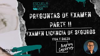 Preguntas de examen - Simulador en vivo para examen de seguros