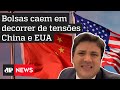 Minuto Touro de Ouro: Bolsas caem ao redor do mundo após escalada de tensões entre China e EUA