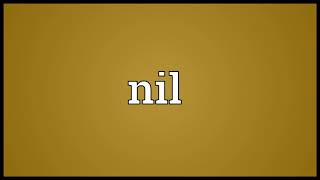 nil meaning in english