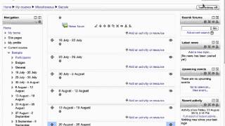 A Teacher's Guide To Moodle - Video 2 - Your New Moodle Course