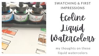 Ecoline Liquid Watercolors | Swatching and First Impressions