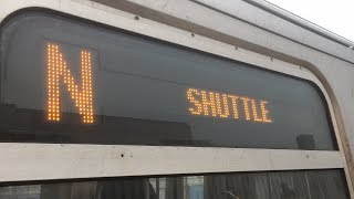 BMT Astoria Line: Ditmars Blvd and Queensboro Plaza bound R160B (N) Shuttle Trains @ Broadway