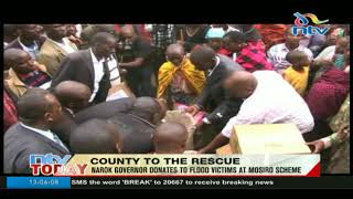 Narok governor donates to flood victims at Mosiro scheme