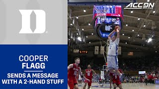 Duke's Cooper Flagg Sends A Message With A 2-Hand Stuff