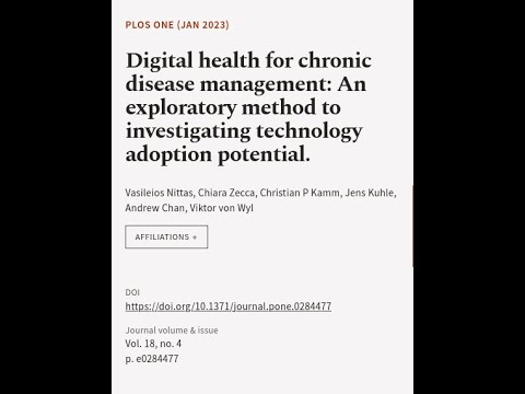 Digital health for chronic disease management: An exploratory method to investigate… RTCL.TV