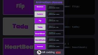 Animation Classes in css #mrcodding #shorts #tutorial