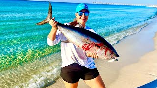 GIRL CATCHES MONSTER FISH!