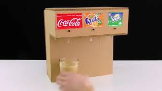 Dispenser soda sprite cola cola fanta dari kardus