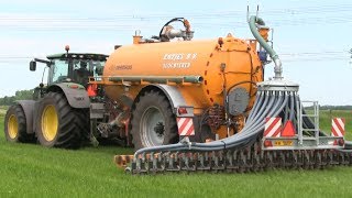 Loonb.Entjes B.V.Bemesten met Veenhuis + John Deere 6210R