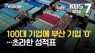 전국 100대 기업에 부산 기업 없어…초라한 성적표 / KBS 2021.09.06.