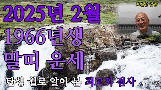 2025년 2월 1966년생 말띠운세 탄생 월로 확인하는 최고의 운세 #66년생2월운세 #66년2월운세 #2월말띠운세