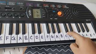 KGF rocky theme song tutorial on casio sa77 piano