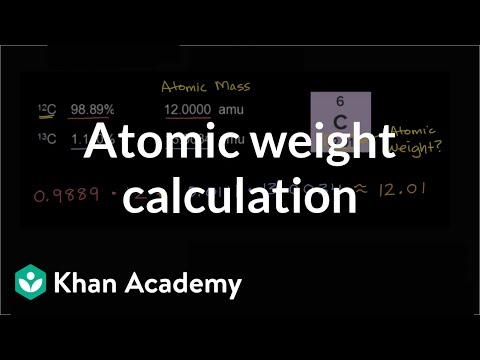 What is the formula of atomic weight?