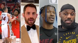 NBA Stars REACT To Tyler Herro \u0026 Amen Thompson's FIGHT During Rockets vs Heat Game