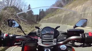 2014 Kawasaki Ninja 400 慣らし中だけど山道走行。