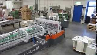 Omega Hiline 110 folder gluer with ERO glue cameras - Arapak