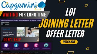 Capgemini Joining Letter 2024 | Why You Are Not Received ? | LOI | Offer Letter | Date Of Joining