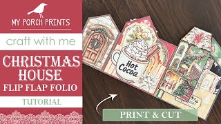 Craft a Christmas Folio With Me!🎄| Christmas House Flip Flap Folio 149 Tutorial
