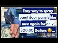 EASY WAY TO SPRAY PAINT DOOR PANELS ON A GBODY 1981 OLDSMOBILE CUTLASS