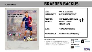 VMG Sports - BRAEDEN BACKUS - Midfielder/Left Back - 2024 Highlights (LONG VERSION)