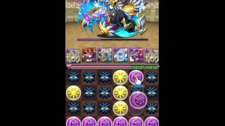 【パズドラ実況】　パズドラ　チャレンジダンジョン　レベル６　回復なし　パンドラPT　ワダツミでツミツミ