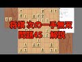 将棋　次の一手無双　問題45解説