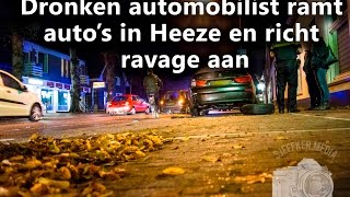 Dronken automobilist ramt auto’s in Heeze en richt ravage aan