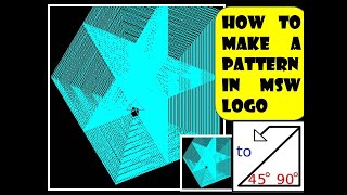 How to make a Pattern in MSW Logo/MSW LOGO repeat command for Pattern/MSW logo command for class 4&5
