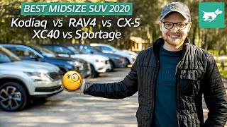 Best Midsize SUVs compared! 2020 CX-5 vs RAV4 vs XC40 vs Kodiaq vs Sportage | Chasing Cars