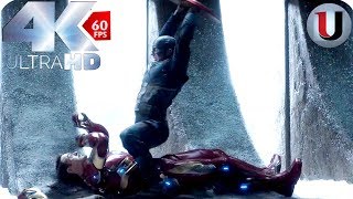 Iron Man vs Captain America & Bucky Part 2 - Captain America Civil War 2016 MOVIE CLIP (4K)