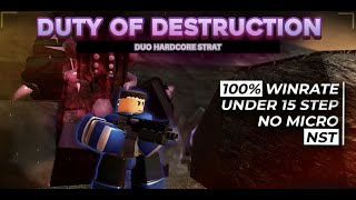 Duty of Destruction Hardcore Duo Strategy NST Triumph | Roblox Tower Defense Simulator