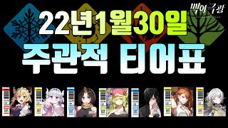 [백야극광]22년1월30일 티어표