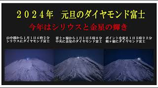 ２０２４年　元旦のダイヤモンド富士