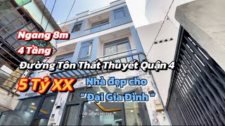 🌹NHÀ ĐẸP QUẬN 4 - NGANG KHỦNG 8M – TÔN THẤT THUYẾT 🌹