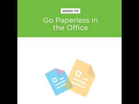 GREEN TIP – Go paperless in the office!