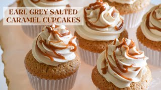 Earl Grey Salted Caramel Cupcakes | Earl Grey Cupcakes