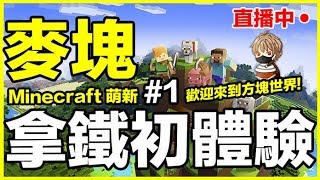 Minecraft 拿鐵的麥塊初體驗 天呀方塊世界！Ft.尼亞斯 直播玩遊戲 PC【我不喝拿鐵 遊戲實況】