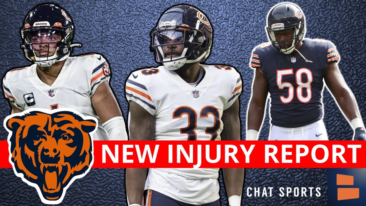 NEW Chicago Bears Injury Report Ft. Jaylon Johnson & Roquan Smith ...