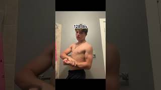 128 lbs vs 156 lbs #gym #fitness #viralvideo #video #15yearsold