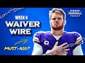 Week 4 Waiver Wire: Best Pickups, Injury Replacements & Streamers! | 2024 Fantasy Football Advice