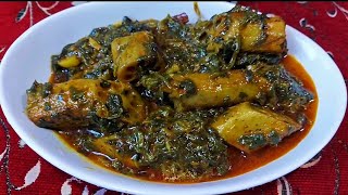 Kashmiri Nadroo palakh || lotus stem ad Spinach||