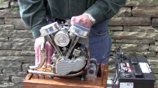 Scale Running Model Harley Panhead Engine by Ron Colonna